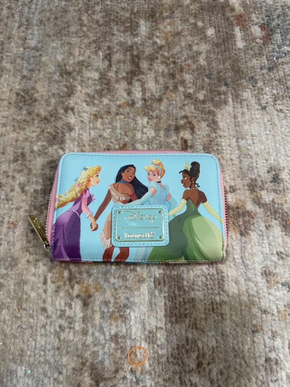 Loungefly Disney Princess Group Zip Wallet - Light Blue & Pink